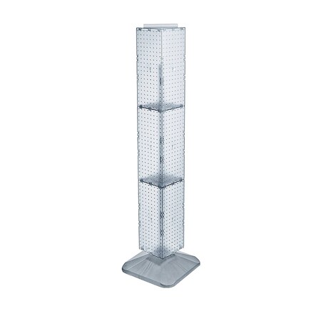Azar Displays Four-Sided Pegboard Floor Revolving Display Panel Size: 8"W x 60"H 703389-CLR